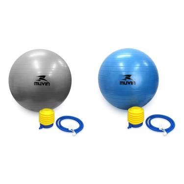 Imagem de Kit Muvin Bola Pilates 65cm Antiestouro 2un
