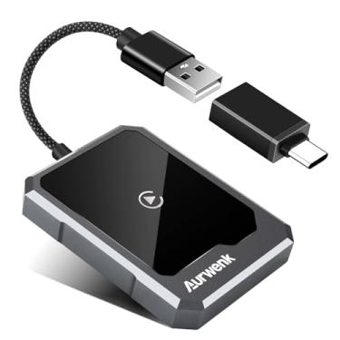Imagem de Adaptador CarPlay sem fio para iPhone - 2024 atualizado com fio para adaptador Apple CarPlay, conexão automática Plug & Play, configuração rápida, dongle CarPlay sem fio compacto para carros de 2016 e