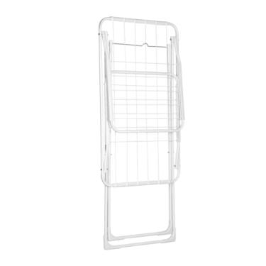 Imagem de VARAL DE PISO C/ABAS BRANCO COMPLETO C/ACABAMENTOS PLÁSTICOS - 1,70x0,56x1,01m