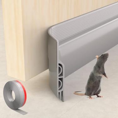 Imagem de KNEELISA 39 Cinza Under Door Draft Stopper Para Portas Externas, Porta Varredura Isolamento Acústico Para Parte Inferior Da Porta, Porta Isolamento Acústico Bloqueador De Ruído, Sob Porta Gap Fille