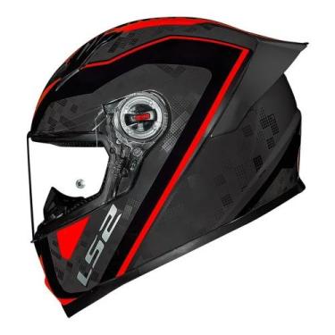 Imagem de Capacete LS2 FF358 S Striker - Cinza Titânio/Vermelho, 54