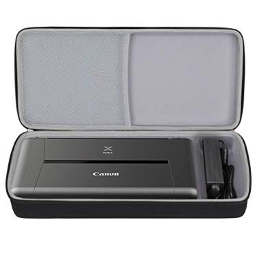 Imagem de Aproca Capa portátil compatível com impressora móvel sem fio Canon PIXMA TR160/TR150/iP110, bolsa rígida de armazenamento para acessórios (preto)