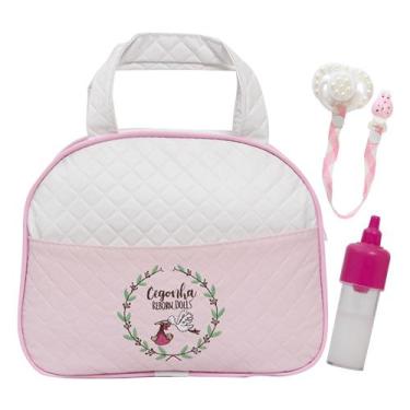 Imagem de Conjunto P Bebê Reborn Chupeta e Mamadeira Bolsa Maternidade - Saída M