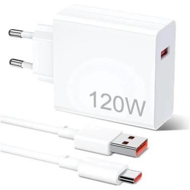 Imagem de Carregador rápido de 120W  com 6A USB C cabo 1M para Mi Turbo Charge T
