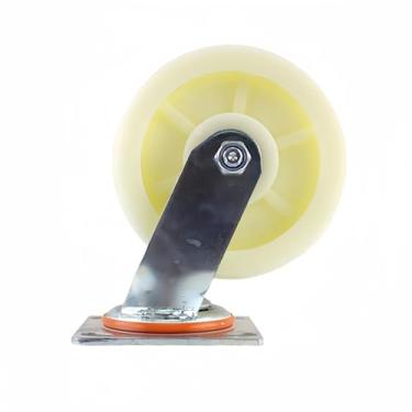 Imagem de Rodízios industriais para serviços pesados, rodas de nylon, rodízios de placa giratória de 360° para carrinho, móveis, bancada de trabalho(4 inch)
