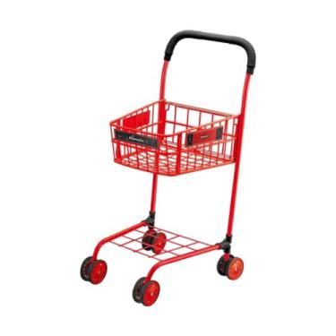 Imagem de Bothyi Mini compras de compras de compras de mercearia de brinquedo de armazenamento toca casa brinquedo divertido modelo miniatura de supermercado de, Vermelho