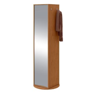 Imagem de Sapateira Giratória Com Espelho Esthela Amêndoa Clean Lopas