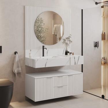 Imagem de Armário para Banheiro Suspenso Ripy 100cm