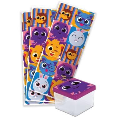 Imagem de Adesivo quadrado bolofofos - Pacote com 30 unidades