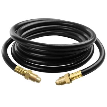 Imagem de Mangueira de solda a gás inerte, mangueira de gás adaptador regulador de fluxo de argônio de borracha de 2,5 m, acessórios UNF-18RH de 5/20.3 cm para soldagem MIG TIG e outros processos de gás