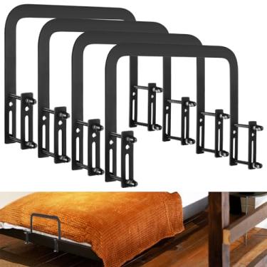 Imagem de MAQUITA Alça deslizante – suporte de colchão antiderrapante para estrutura de cama de metal – evita que o colchão deslize (4 suportes)