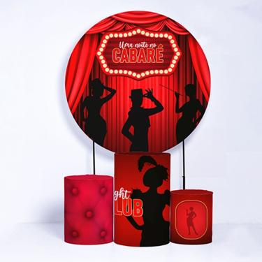 Imagem de Kit Painel de Festa Redondo e Trio Capa Cilindro Boteco - Fera Print