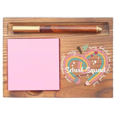 Imagem de Porta-notas adesivas para esquadrão escolar, organizador de mesa inspirador para professores, equipe de apoio escolar, volta às aulas e presente de agradecimento ao professor EDP167