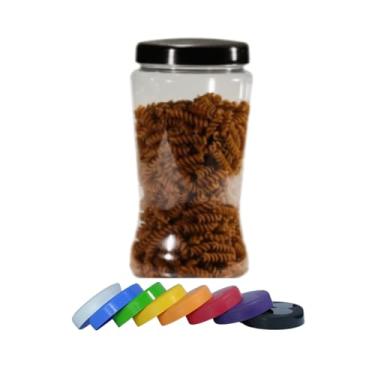 Imagem de Pote Plástico Grande Tampa Rosca Armazenamento Mantimentos