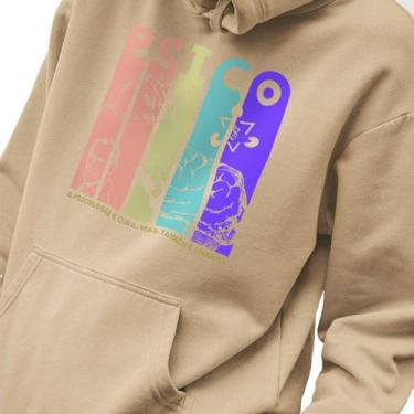 Imagem de Blusa Moletom Masculino Estampado A Psicologia é Cura em Algodão Fio 3