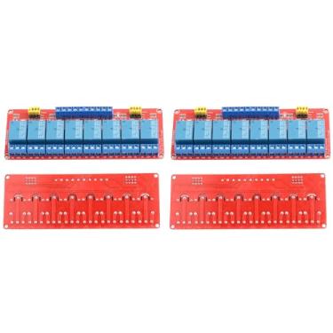 Imagem de Placa de Módulo de relé de Optoacoplador de 8 Canais, 2 Peças, Módulo de Disparo Alto e Baixo, 5V/12V/24V