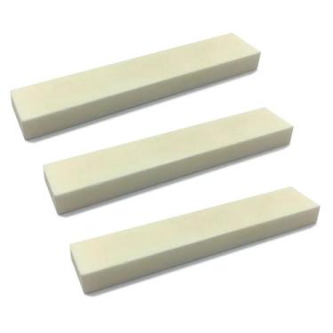 Imagem de 3 Nut Pestana osso 6x12x60 mm peça bruta de moldar p violao - LATONE