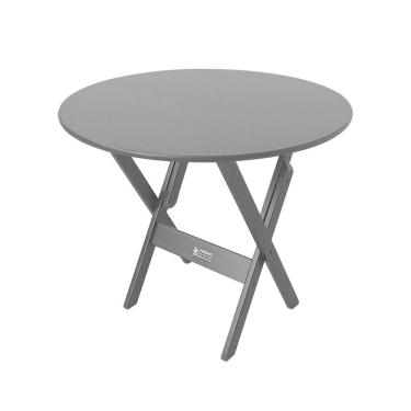 Imagem de Mesa Dobrável De Madeira Redonda 90cm Preta - Tarimatã