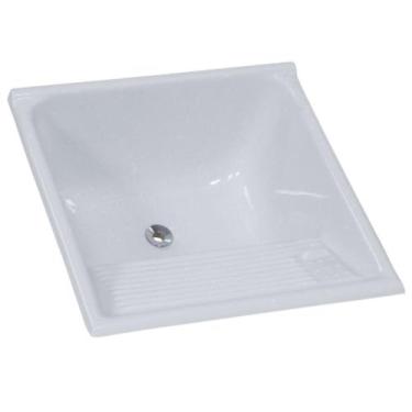 Imagem de Tanque de Mármore Sintético Extra 62x62cm Pedra Clara - 507907 - A.J.R