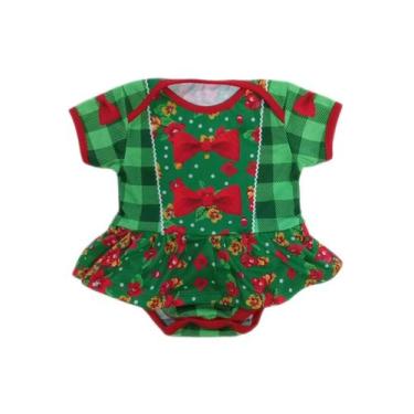 Imagem de Body Bebê Com Sainha Temático Estampado Festa Junina Xadrez Verde - Ca