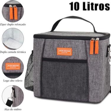 Imagem de Bolsa Térmica Lancheira Necessaire Bag Marmita Fitness Academia Alça O