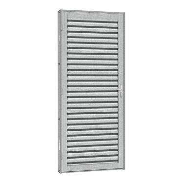 Imagem de Porta De Aço Laminada Silver 71x215 R120 Abertura Esquerda Prata - Cinza