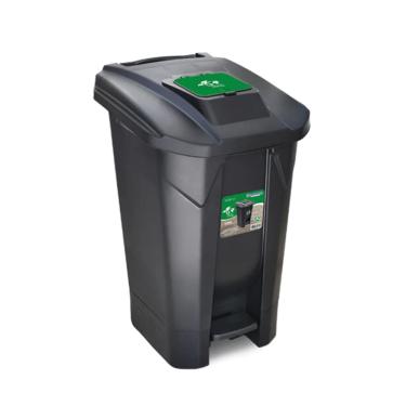 Imagem de Lixeira Cesto 60 Litros Com Rodinha Tampa De Pedal e Click
