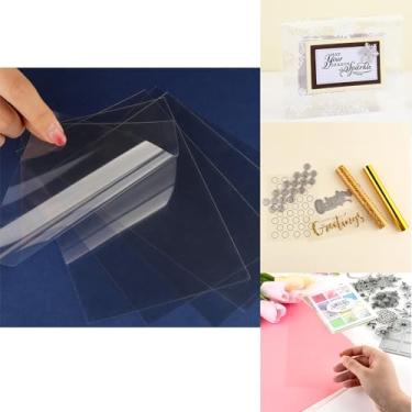 Imagem de Briartw 50 Folhas De Acetato Transparente Resistente Ao Calor 4,3 X 6,3 Polegadas Para Relevo E Carimbo Em Cartões Shaker, Plástico Com Janela, Fazer Relevo, Antiestático, 0,005 Pol.