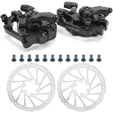 Imagem de Pinça De Freio A Disco De Bicicleta Conjunto Força De Travagem Forte Universal Mountain Bike Frente Traseiro Disco Freio Kit Die Cast Liga De Alumínio 160mm Disco Diâmetro