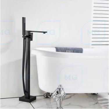 Imagem de Misturador De Piso Para Banheira Imersão Preto Mg19