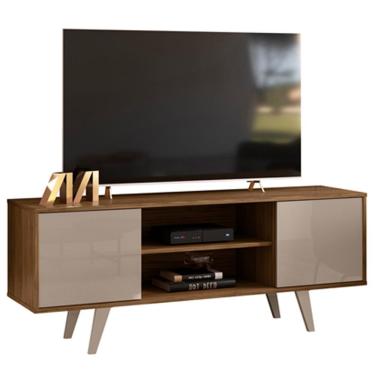 Imagem de Rack Para Tv 55 Pol 2 Portas 136 Cm Lisboa Madetec Fendi Naturale