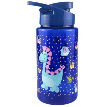 Imagem de Garrafa Garrafinha de Água Infantil Squeeze Dinossauro 500ml Plástica 