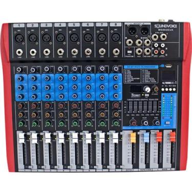 Imagem de Mesa de som soundvoice 8 canais ms802 eux bluetooth usb