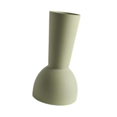 Imagem de IEUDNS Vaso de cerâmica para flores, vaso de plantas, exposição multifuncional, de porcelana, arranjo de flores para decoração de sala de estar e entrada, Verde