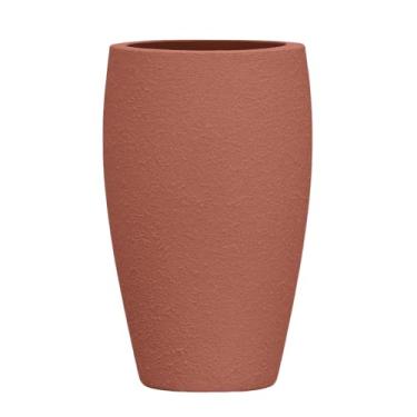 Imagem de Vaso Fibra De Vidro Texturizado Atenas P 52cm Decorativo (Terracota Fosco)