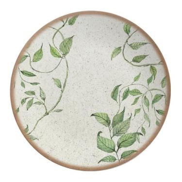 Imagem de Conjunto Pratos Raso Tropical Leaves Alleanza Ceramica 6 und