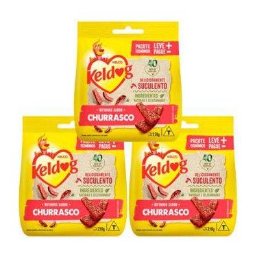 Imagem de Kit petisco Keldog Bifinho De Churrasco Kelco 250g, 03un 250g
