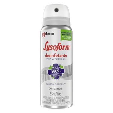 Imagem de Desinfetante Para Superfícies Lysoform Original Aerosol 55ml