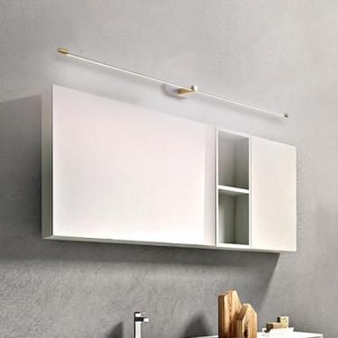Imagem de Iluminação de parede espelho de banheiro luzes frontais tira longa lâmpada de parede LED moderna alumínio acrílico arandela luzes de imagem escadas quarto sala de estar decoração de fundo (luz branca
