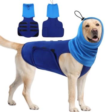 Imagem de ASENKU Moletom com capuz Dog Anxiety, colete calmante para cães, camisa de alívio de cães para tempestades, fogos de artifício, ruído, mantenha o animal de estimação calmo sem medicamentos e