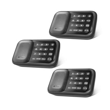 Imagem de H HOSMART Interfones Sem Fio Para Residências, Sistema De Interfone Full Duplex Atualizado Uso Doméstico Em 2024, Alcance 365 Metros, Portátil Empresas (3 Estações)