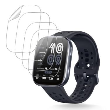 Imagem de NOUKAJU [Pacote com 4] Protetor de tela para Amazfit Bip 6, material TPU, resistente a arranhões, alta transparência, ultrafino, protetor de tela macio para relógio inteligente Amazfit Bip 6 (vidro