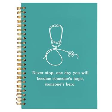 Imagem de BearCake Caderno de enfermeira, presentes de estudante de enfermagem, estetoscópio, diário de caderno de médico médico, futuro, enfermeira, estudante de medicina, presente de graduação, capa dura