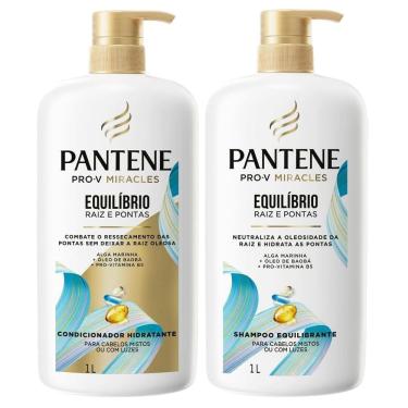 Imagem de Kit Shampoo e Condicionador Pantene Pro-V Miracles Equilíbrio 1 Litro