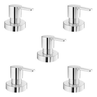 Imagem de Kit 5 Acabamentos Docol Registro Base Fabrimar 1/2 ,3/4 Gali