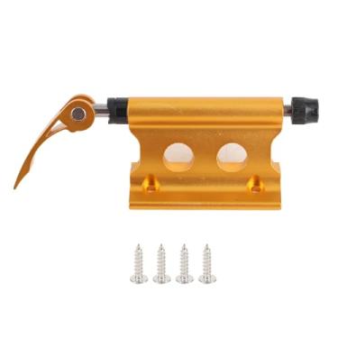Imagem de Montagem do garfo de bicicleta Bloco de liberação rápida Bloco dianteiro Forek fixo Clipe Bagagem Rack Alumínio de alumínio Sturdy estábulo para o trailer de transporte de (Amarelo)