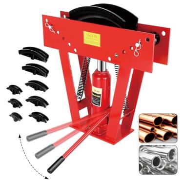 Imagem de Dobrador de tubo hidráulico de 16 toneladas, 8 matrizes, ferramenta manual de dobrador de tubos de cobre 90°-180°, rolos ajustáveis, aço, ferro, metal, catraca