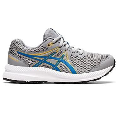 Imagem de ASICS T nis de corrida infantil Contend 7 Grade School, Sheet Rock/Azul el trico, 1 Big Kid