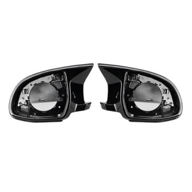 Imagem de Capas de espelho retrovisor lateral de substituição compatíveis com F85 F86 X5M X6M OEM Style ABS preto brilhante Alpine White Shell(White 4pcs Set)