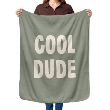 Imagem de HIWX Cobertor infantil verde sálvia, cobertor de berçário verde sálvia, cobertor moderno retrô de cara legal para quarto de crianças, meninos, adolescentes, quarto, dormitório, casa, escritório, sofá